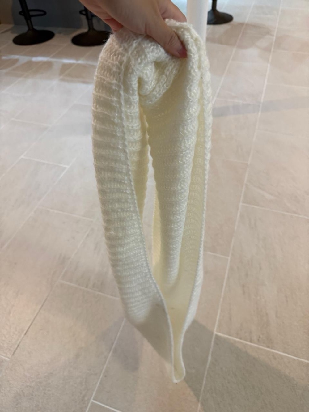 Zara Cream Knit Infinity Scarf